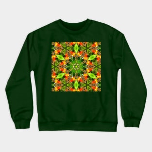 Canna flower pattern resembling the beak of a bird Crewneck Sweatshirt